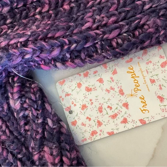 Free People Purple Combo Knit Cardigan-NWT - Picture 11 of 16